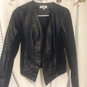 Faux Leather Blazer
